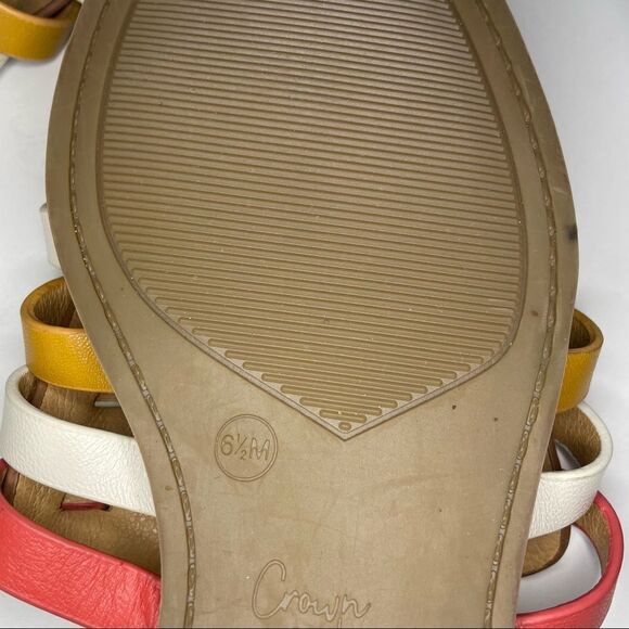 Crown Vintage Multi Color Slip On Sandals size 6.5 - Picture 3 of 8